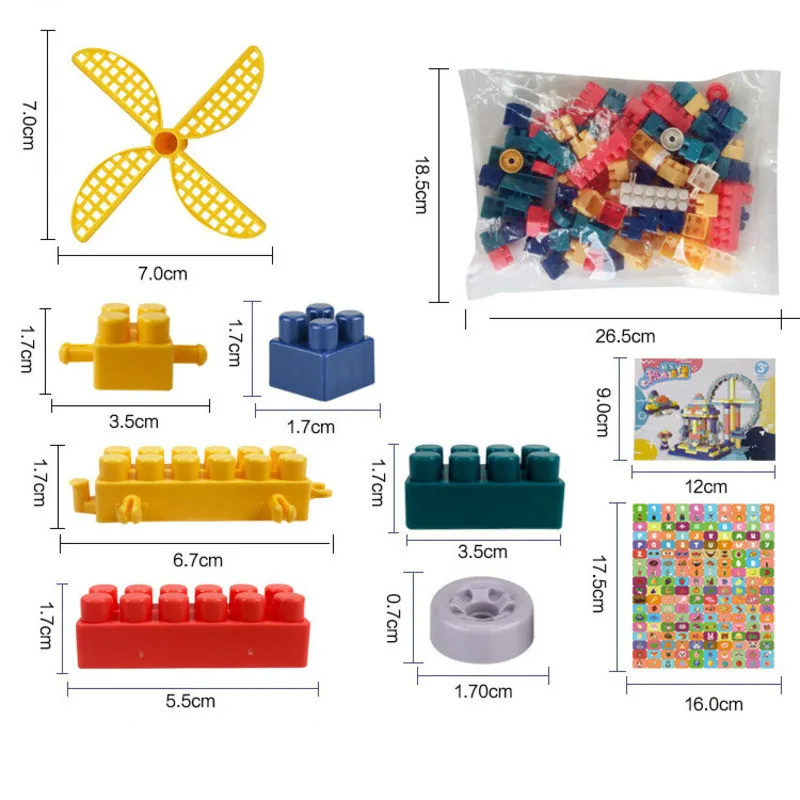

360 Pcs Kindergarten Large Particle Building Block Toys Assembled Early Education Children's Toys Molandi Building Block Toys