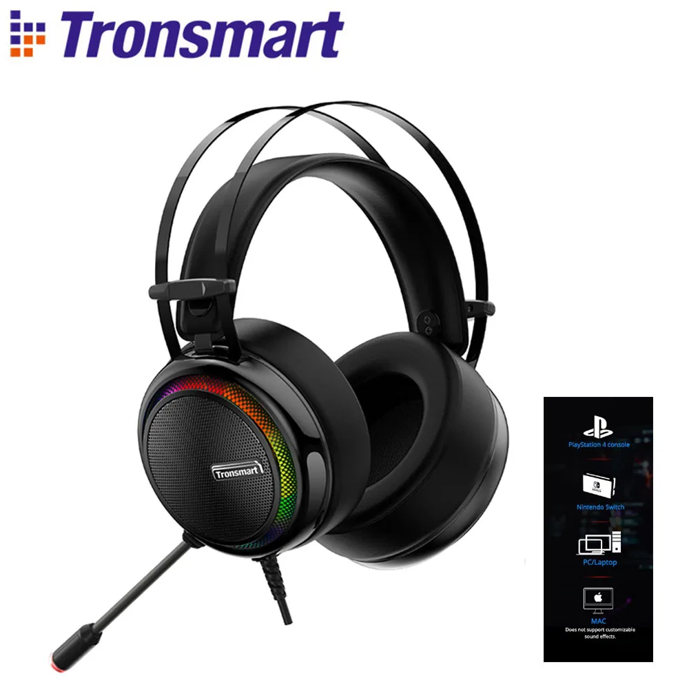 Игровая гарнитура Tronsmart Glary Virtual 7 1 с функцией шумоподавления микрофоном наушники