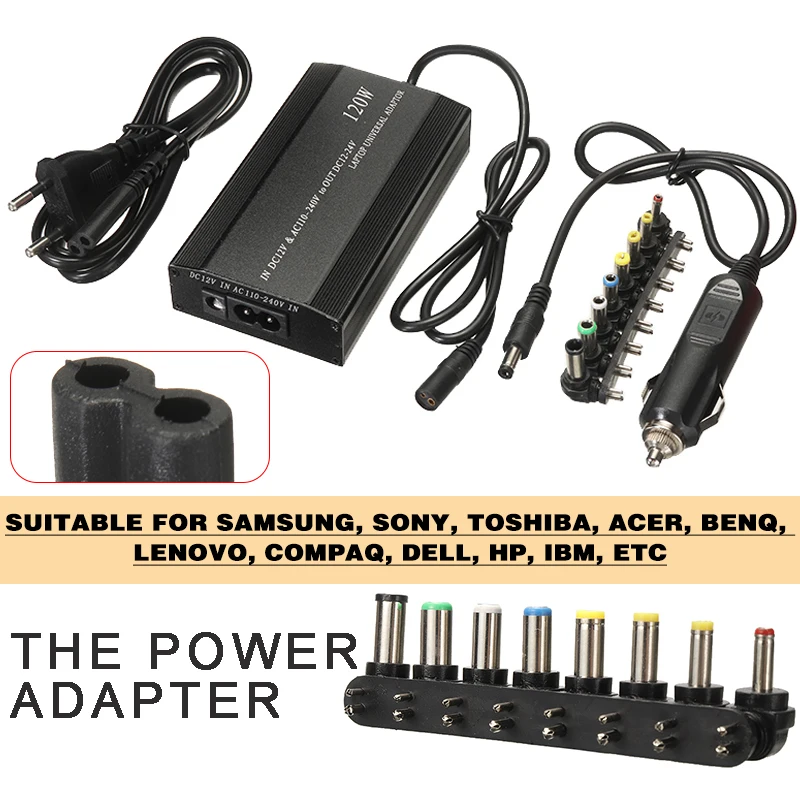 Car Charger For Samsung Hp Dell Lenovo Eu Plug Cable Portabl