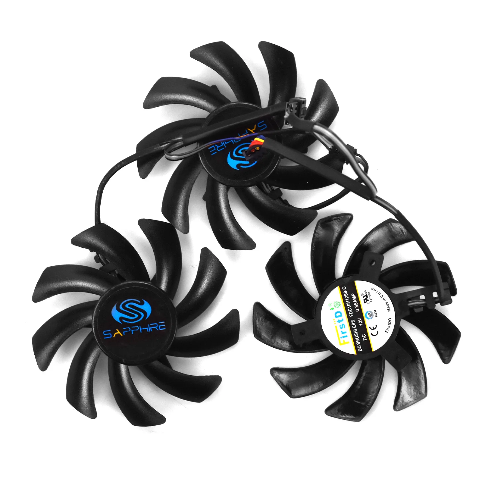 

85 мм для Sapphire Tri-X Vapor-X R9 280X 290 290X 390 390X вентилятор видеокарты 4pin