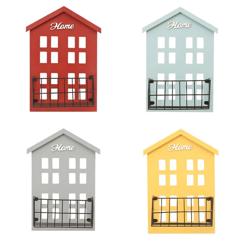 Винтажная узкая деревянная настенная полка украшение креативный бытовой