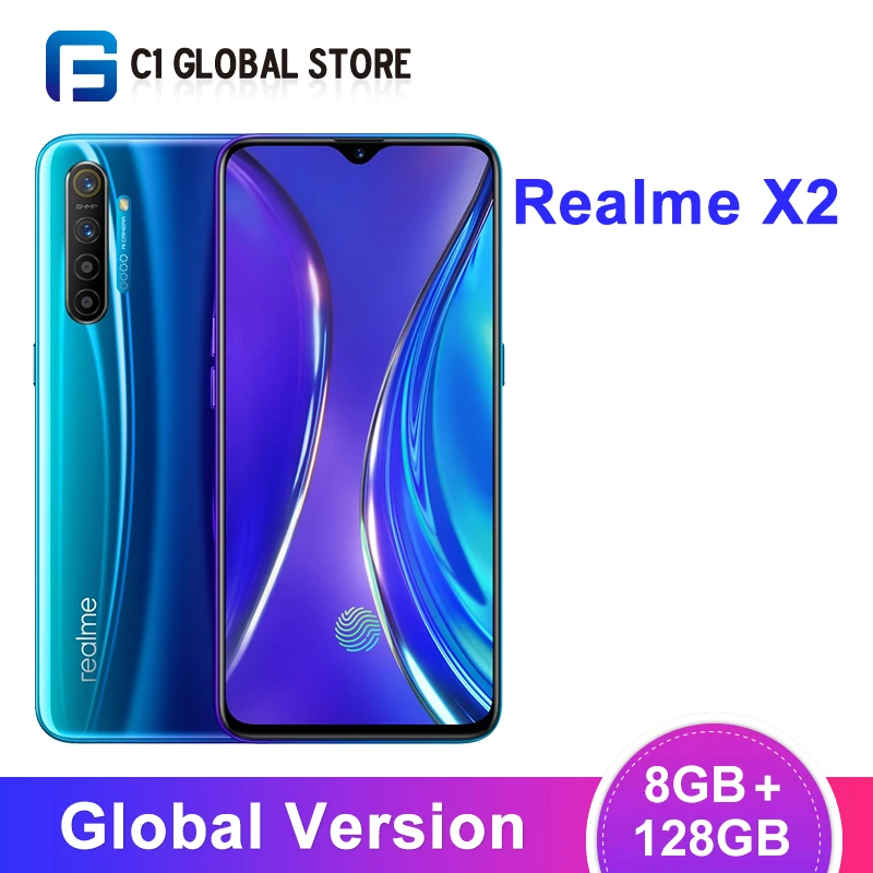 Глобальная версия realme X2 8 ГБ 128 Гб мобильный телефон X 2 Snapdragon 730G 64MP Quad Camera 30 Вт