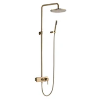 25x25cm stainless steel 304 new contemporary shower kit hotel bathroom wall mounted gold rain shower set