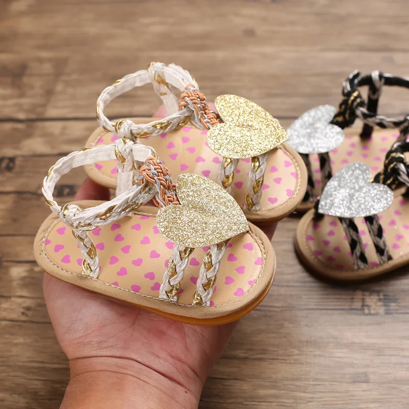 Сандалии с мягкой подошвой для новорожденных и маленьких девочек Летние
