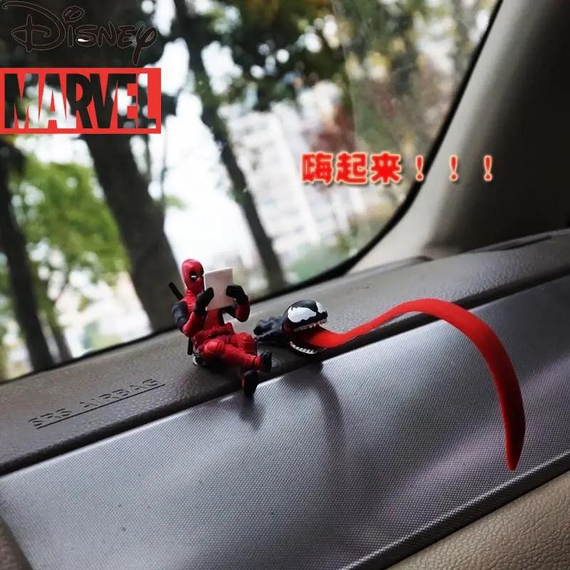 

Disney Marvel Deadpool Car Decoration Doll Interior Decoration Personality Cute Creative Cartoon Car Center Console Accessories