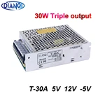 Тройной выходной источник питания 30 Вт, 5 В, 3 А, 12 В, 1 А, -5 В, 0,5 А, преобразователь питания T-30A переменного тока, постоянного тока, хорошего качества