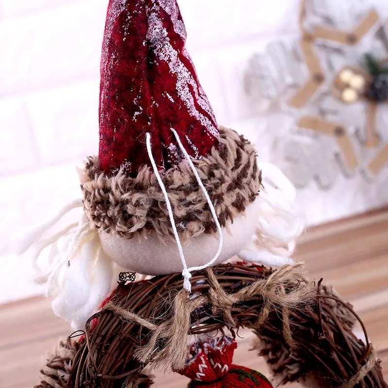 Рождественские украшения DIY рождественские куклы молоток ротанговый венок