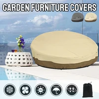 waterproof outdoor garden furniture covers rain snow dust covers uv protection round daybed sofa table chair dust proof cover
