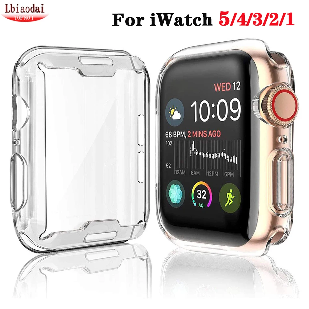 

Cover For apple watch case 44mm/40mm iWatch 42mm/38mm Shell Accessories TPU bumper Screen protector apple watch serie 6 5 4 3 Se