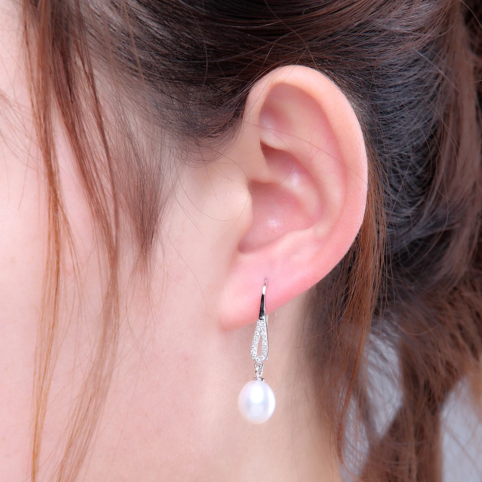 Серьги подвески женские с натуральным пресноводным жемчугом 2 цвета|drop earrings|earrings