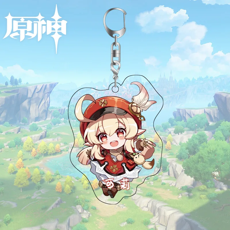 

New Game Genshin Impact Acrylic Keychains Accessories Delicate Craft Mengpa Key Chain Delicacy Bag Pendant Small Trinket Keyring