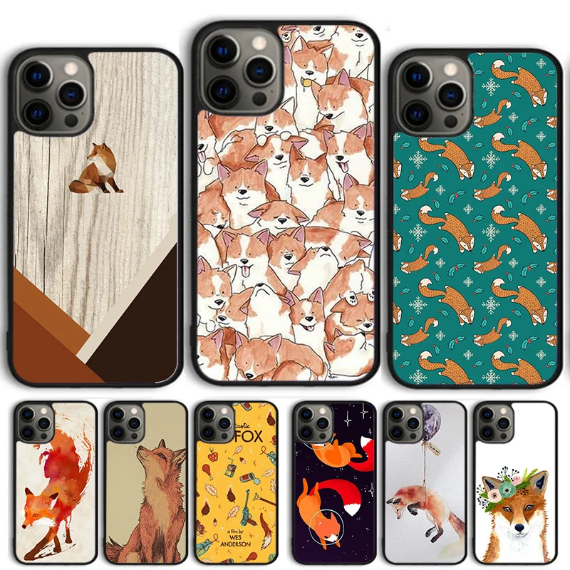 Fox clever vignette Phone Case Cover For iPhone 13 12 Pro Max mini 11 Pro Max XS X XR 5 6S 7 8 Plus SE 2020 Coque Shell