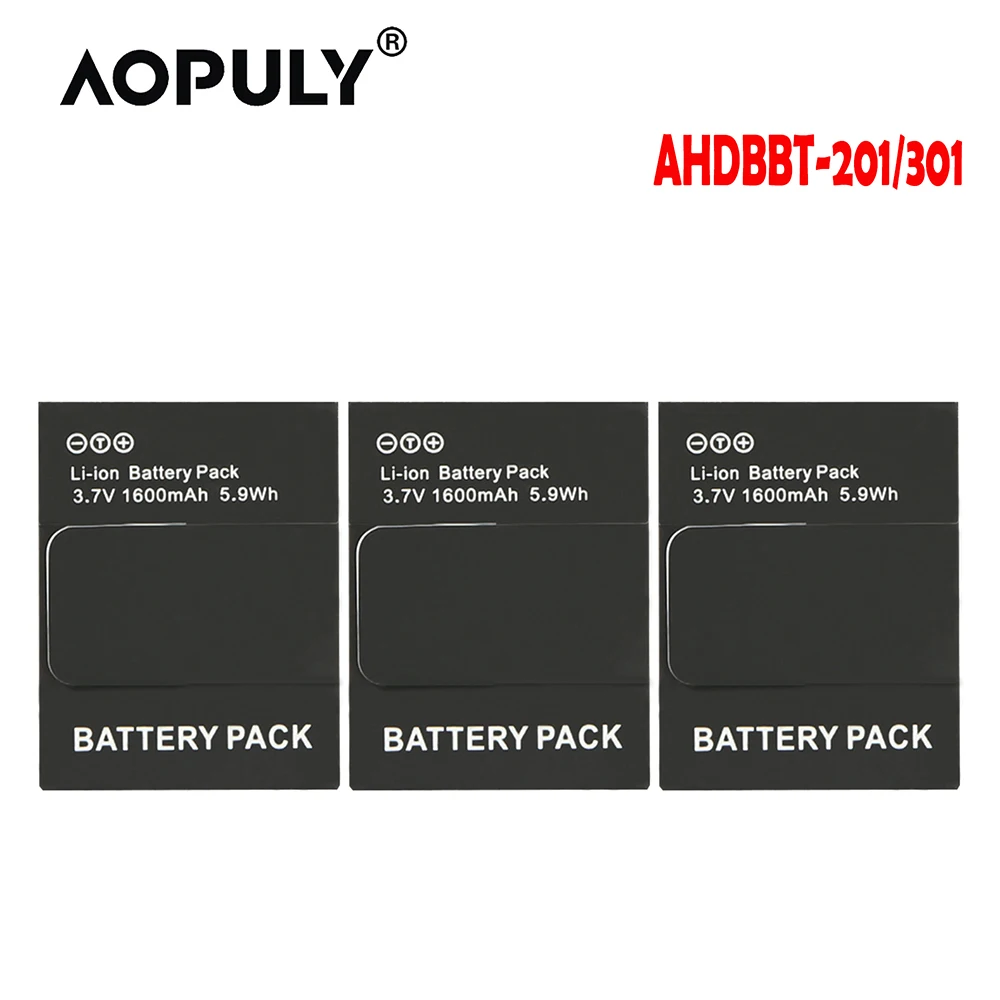 Аккумулятор для камеры Gopro Hero 3 AHDBT 301 AHDBT301 302 1600mAh Go PrO GoPro Hero3 +|camera battery|ahdbt 301battery for