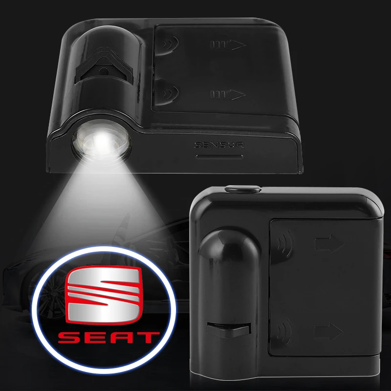 

2pcs LED Car Door Welcome Light Decorative Light for Seat ibiza 6j 6l fr Ateca Altea xl leon 2 Leon Alhambra Car Interior Light