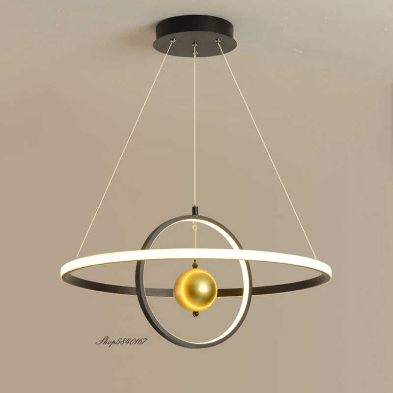

Modern Led Rings Pendant Light Nordic Creative Hanging Lamp Lights for Living Room Dining Room Bedroom Art Decor Luminaire Lamps