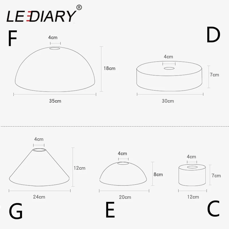 Светодиодный светильник LEDIARY Скандинавская железная Подвесная лампа для