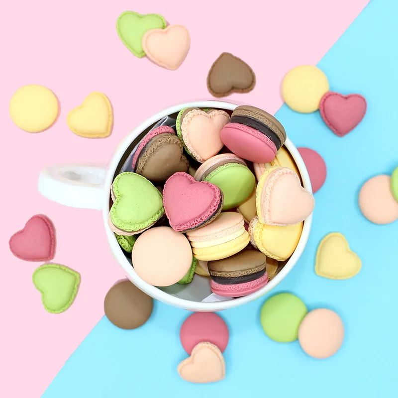 

Kawaii Macarons Cream Hamburg Resin Simulation Mini Food Flatback Cabochon Embellishment For DIY Scrapbooking Accessories