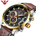 NIBOSI лучший бренд, Роскошные Кварцевые часы с хронографом, мужские спортивные часы, военные армейские наручные часы с кожаным ремешком, Relogio Masculino