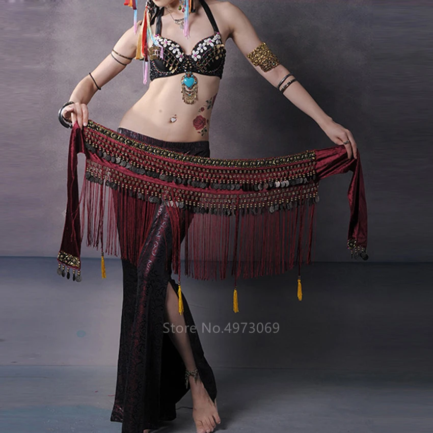 Женский набедренный платок для танца живота костюм из Индии Египта пояс с