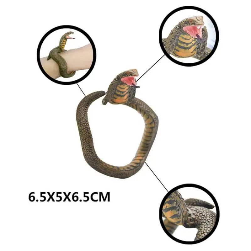Simulation Snake Shaped Model Bracelet Toy Funny Prank Halloween Party Decor Clear Texture Strong Durable Bright Color | Игрушки и хобби