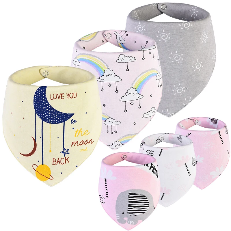 3 шт. треугольники Милые Детские шарф прокладочная салфетка бандана слюни