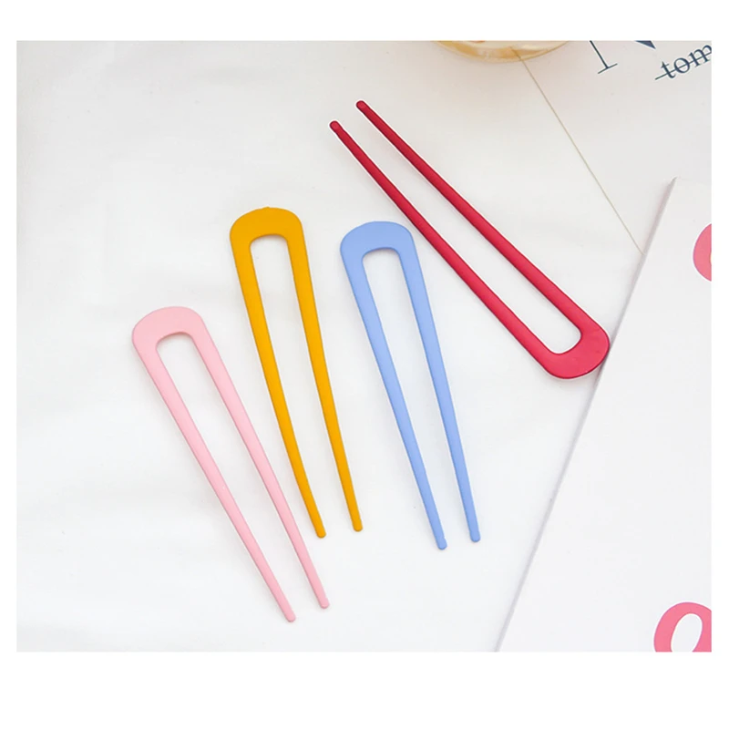 Заколки для волос женские U-образной формы металлические с ракушками | Украшения