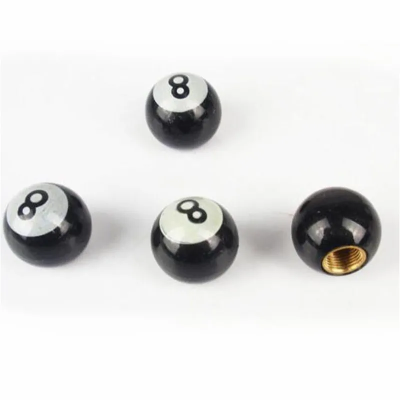 

Universal 4pcs / set Car Tire Valve Caps for Motorcycle Cycling Wheels Rims Black Balls