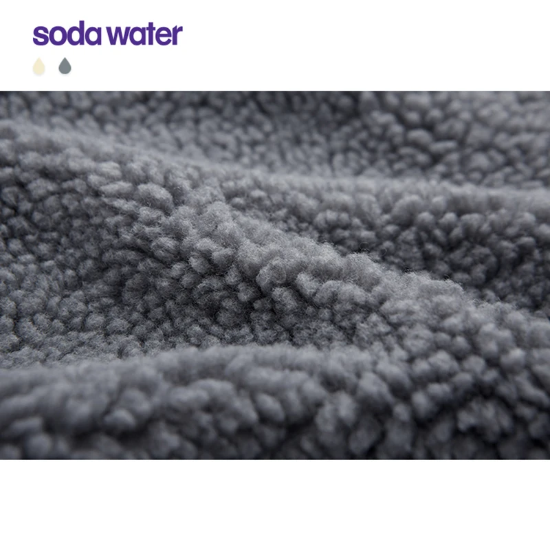 

SODAWATER Winter Warm Polar Fleece Jacket Woman Korean Style Oversized Hooded Lamdswool Jacket Female Outwear 2546W