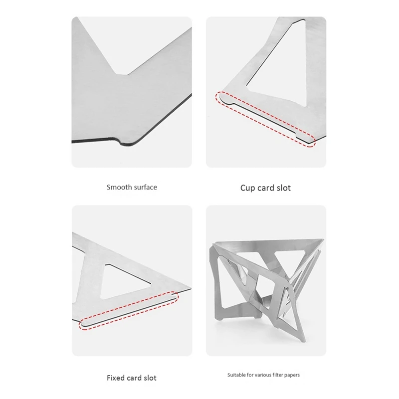 

Collapsible Coffee Drip Stainless Steel Drip Coffee Filters for Traveling Camping Hiking