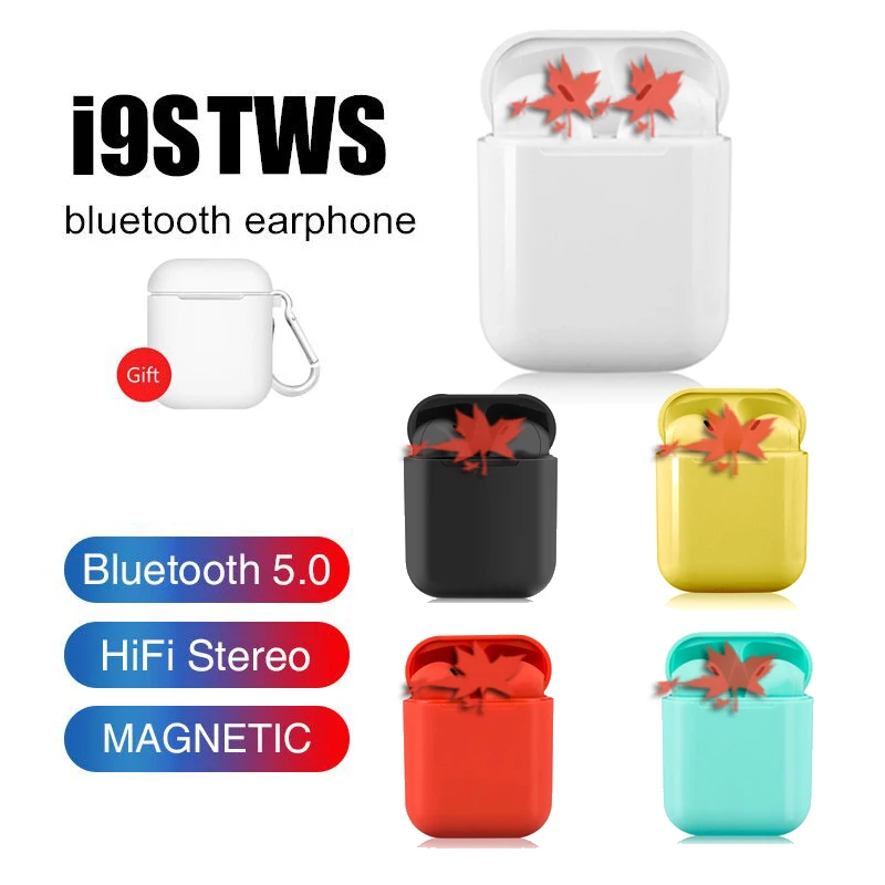I9s TWS Красочные Беспроводные Мини Bluetooth наушники беспроводные наушники стерео портативные Bluetooth гарнитуры