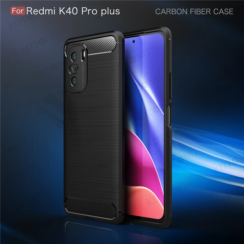

Luxury Carbon Fiber Drawing Silicon Case For Xiaomi Redmi NOTE K40 K30 K20 9 10 C A X I S Pro Max Plus Shockproof Ultra Thin