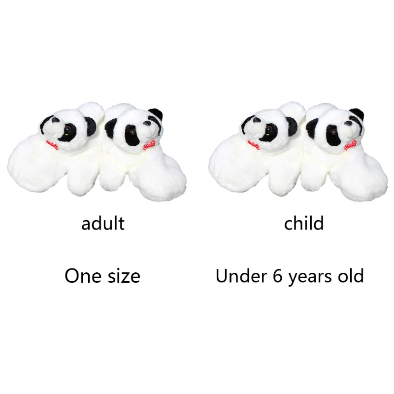 

Winter Fuzzy Plush Warm Full Finger Gloves 3D Cartoon Panda Mittens Hand Warmer H9ED