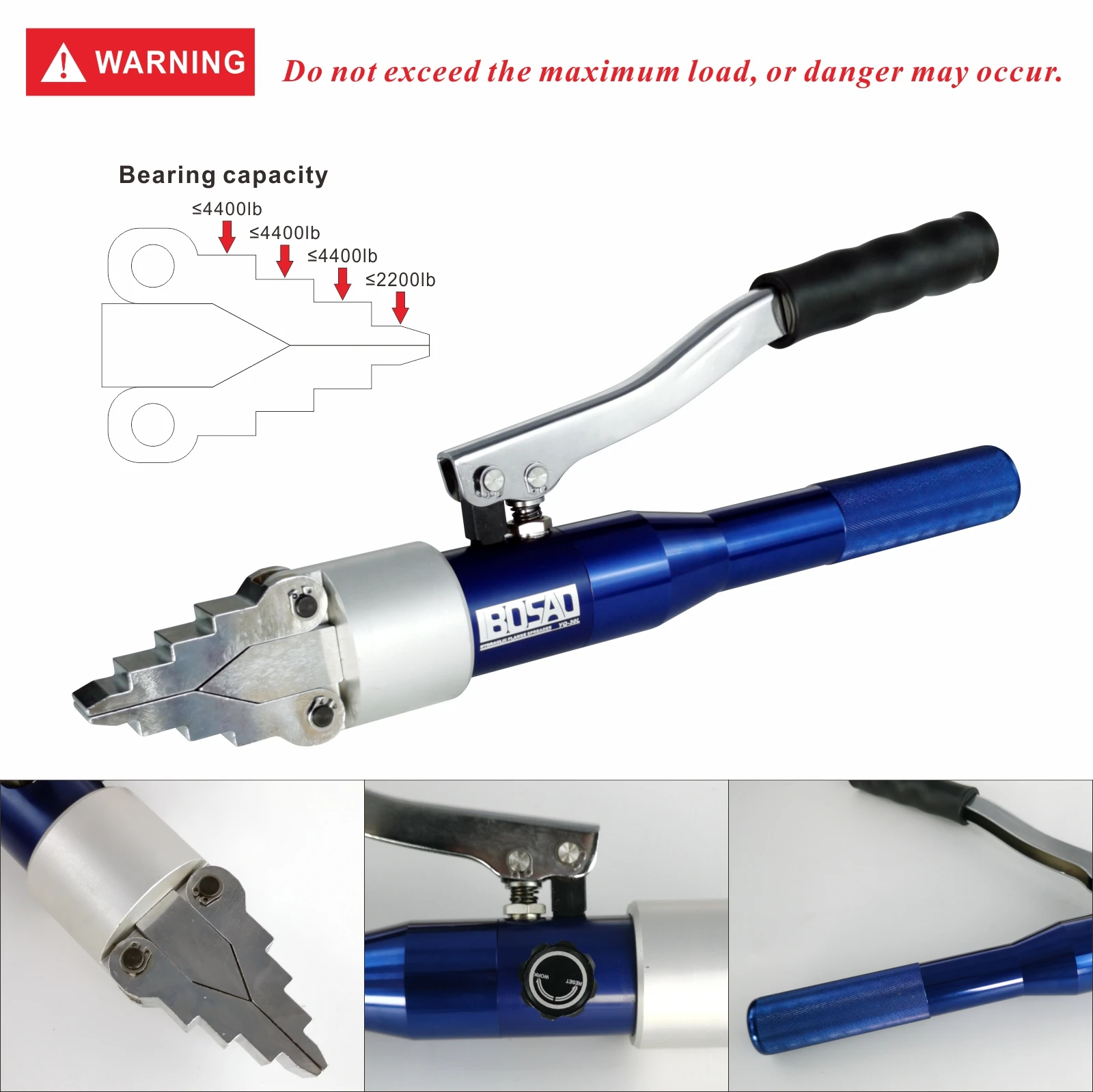Алюминиевый гидравлический расширитель фланца 6T ручной разделитель портативный