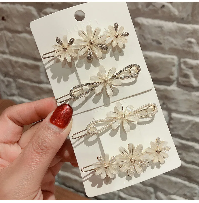 

Fashion Floral Hairpin Barrettes Clips for Women Bangs Side Flower Hairpins Flowery Ponytail Bobby Pins Girls Hair Accessories