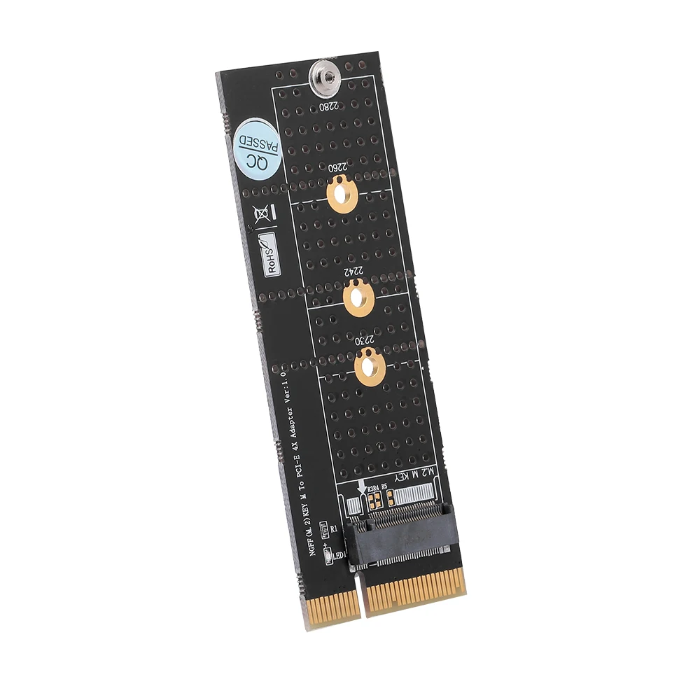 M.2 NVME M Key SSD to PCI- E 4X Adapter Card Vertical Installation Converter for Desktop PC Support 2230/2242/2260 type | Компьютеры и