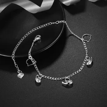 

Another silver chain women's fashion foot chain square LKNSPCA070