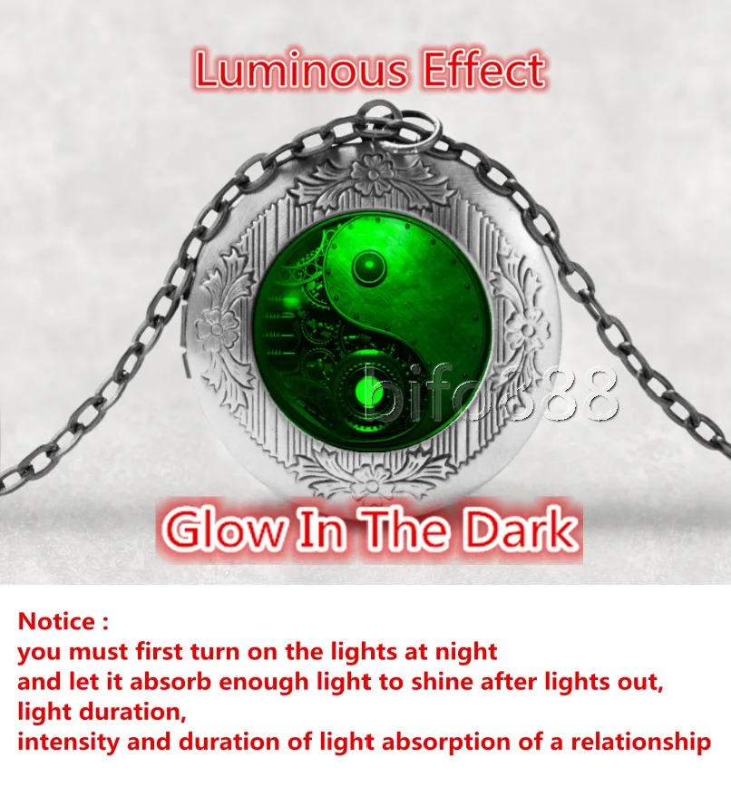 BIFOYOU Инь Ян стимпанк кабошон стекло ароматерапия фото медальон ожерелье Духи