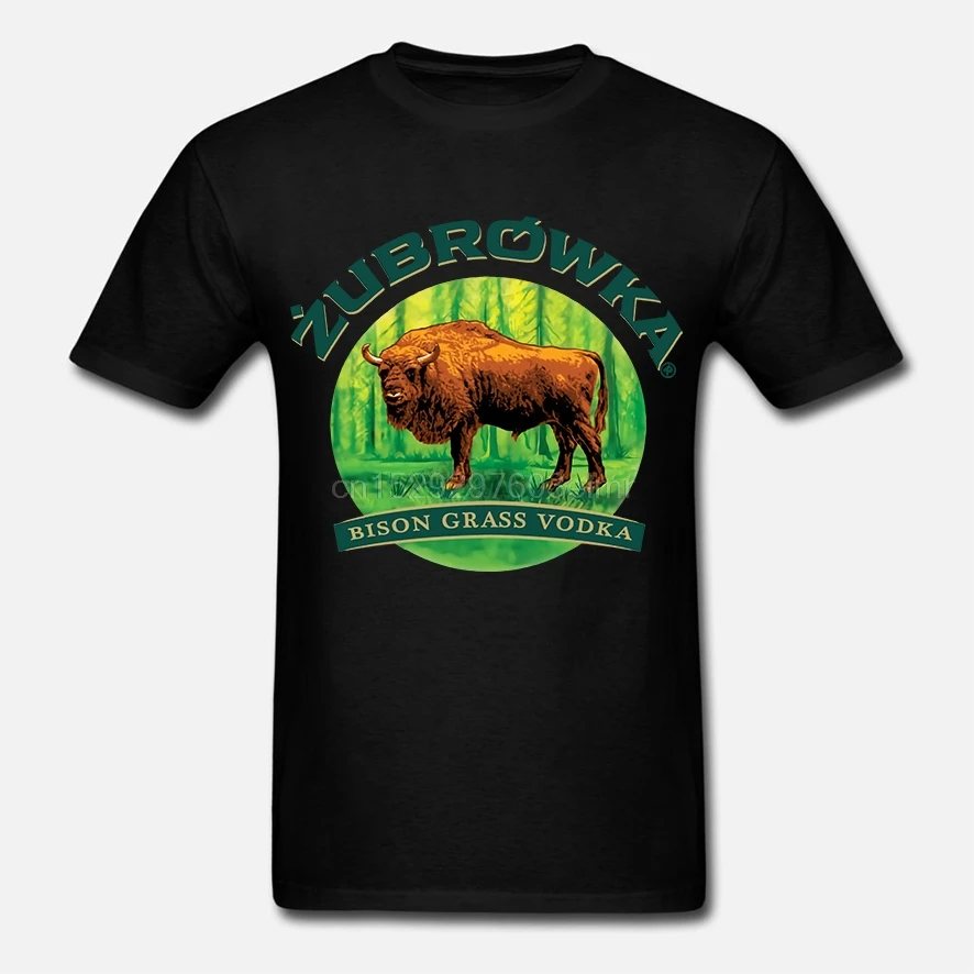Мужская футболка Zubrowka Bison Grass vodka белые футболки женская футболка|Мужские