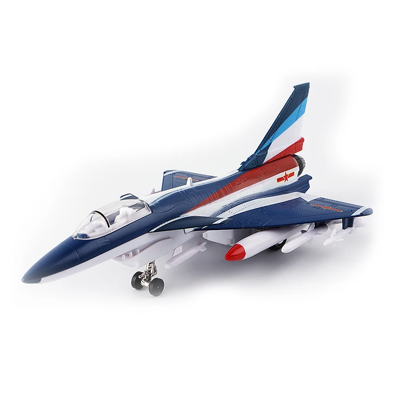 Модель самолета J10 из сплава модель имитация звука светильник металлическая с