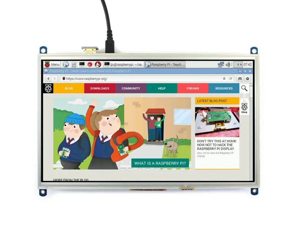 Waveshare 10 1 дюймовый HDMI ЖК монитор резистивный сенсорный экран 1024*600 разрешение