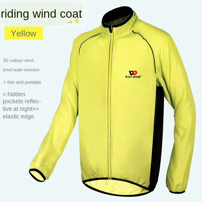 

Cycling Trench Coat Cycling Jersey Outdoor Sports Long Sleeve Breathable Reflective Trench Coat Mountain Bike Clothes Waterproof