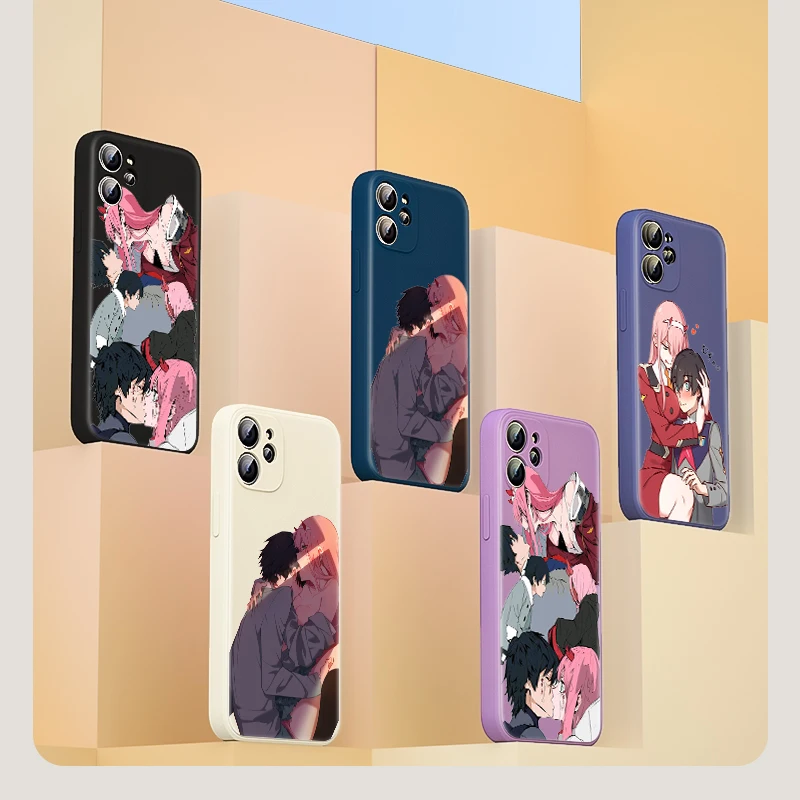 

Darling in the franXX Anime for Apple iPhone 13 12 Pro Max Mini 11 Pro XS Max X XR 6S 6 7 8 Plus Liquid Silicone Soft Phone Case