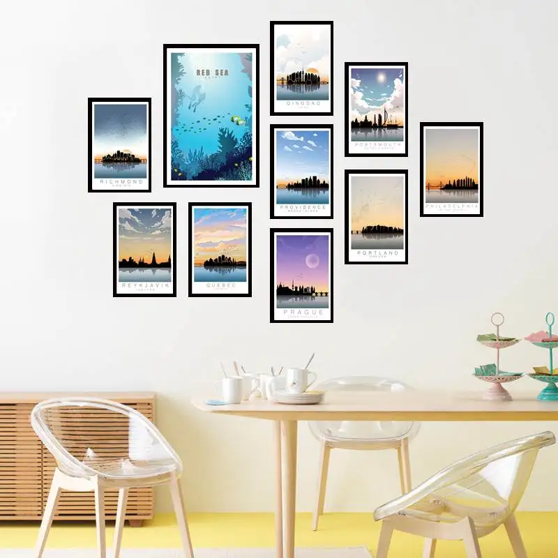 

Pasadena Skyline Print Pasadena Travel Poster California Home Gift Art Wall Painting Bar Cafe Decor