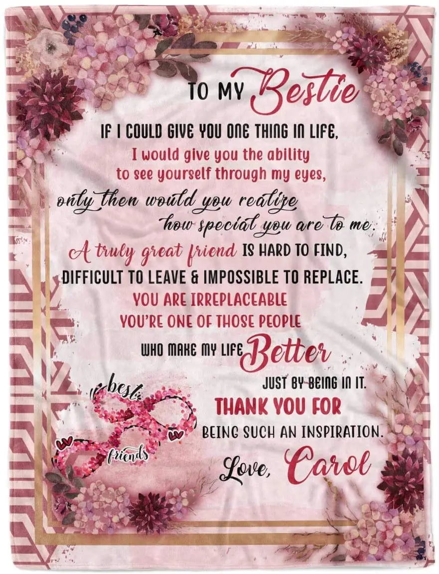 

Персонализированное имя для моей подруги, шерпа, флисовое покрывало, гобелен на день рождения, Рождество, годовщину, лучший друг