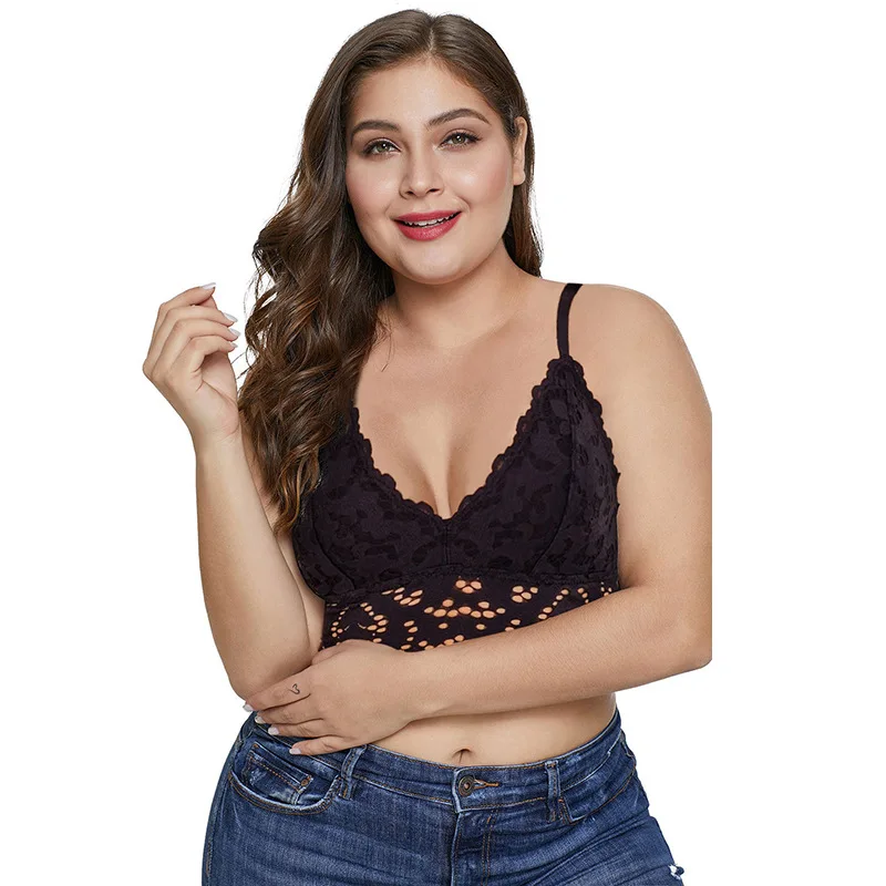 

bralette plus size women's lace corset sexy body shaping bra top gathered without steel ring sexy lingerie Bras women black bra