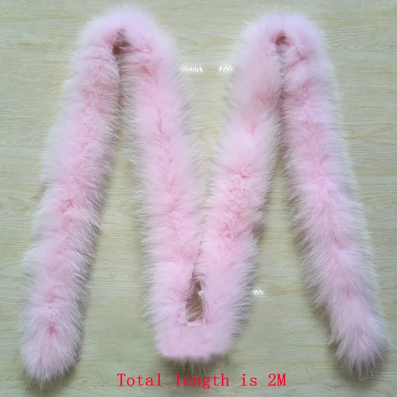 Qearlstar 100% натуральный Лисий Мех планки полоски 2 м/лот аксессуары для одежды мех