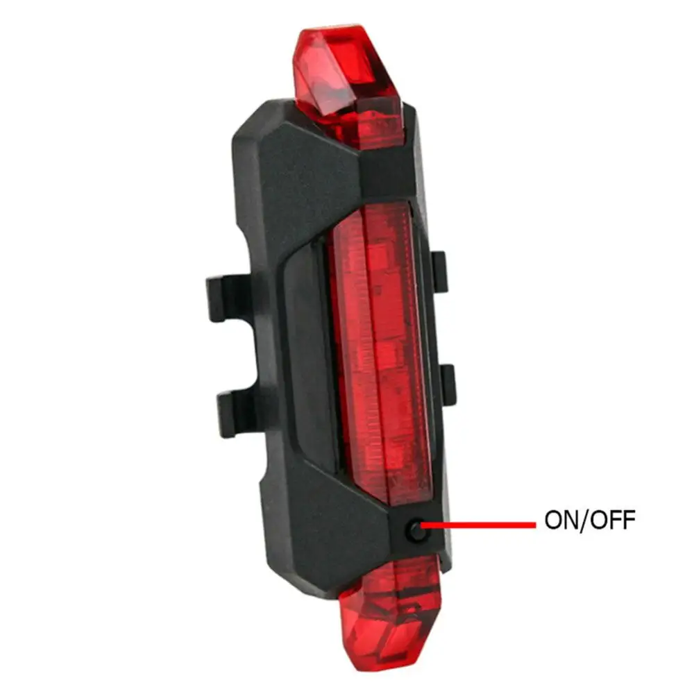 

MTB Bicycle USB Rechargeable Bike Tail Light Safety Cycling Warning Rear Lamp