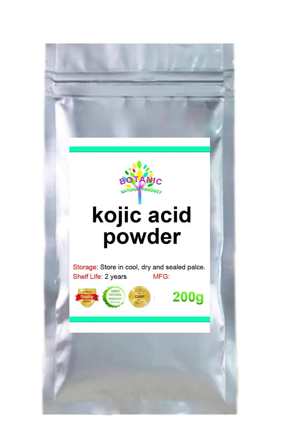 

50-1000g, high quality ISO powerful whitening kojic acid powder, palmitic acid powder, kojic acid, brighten skin, brighten skin