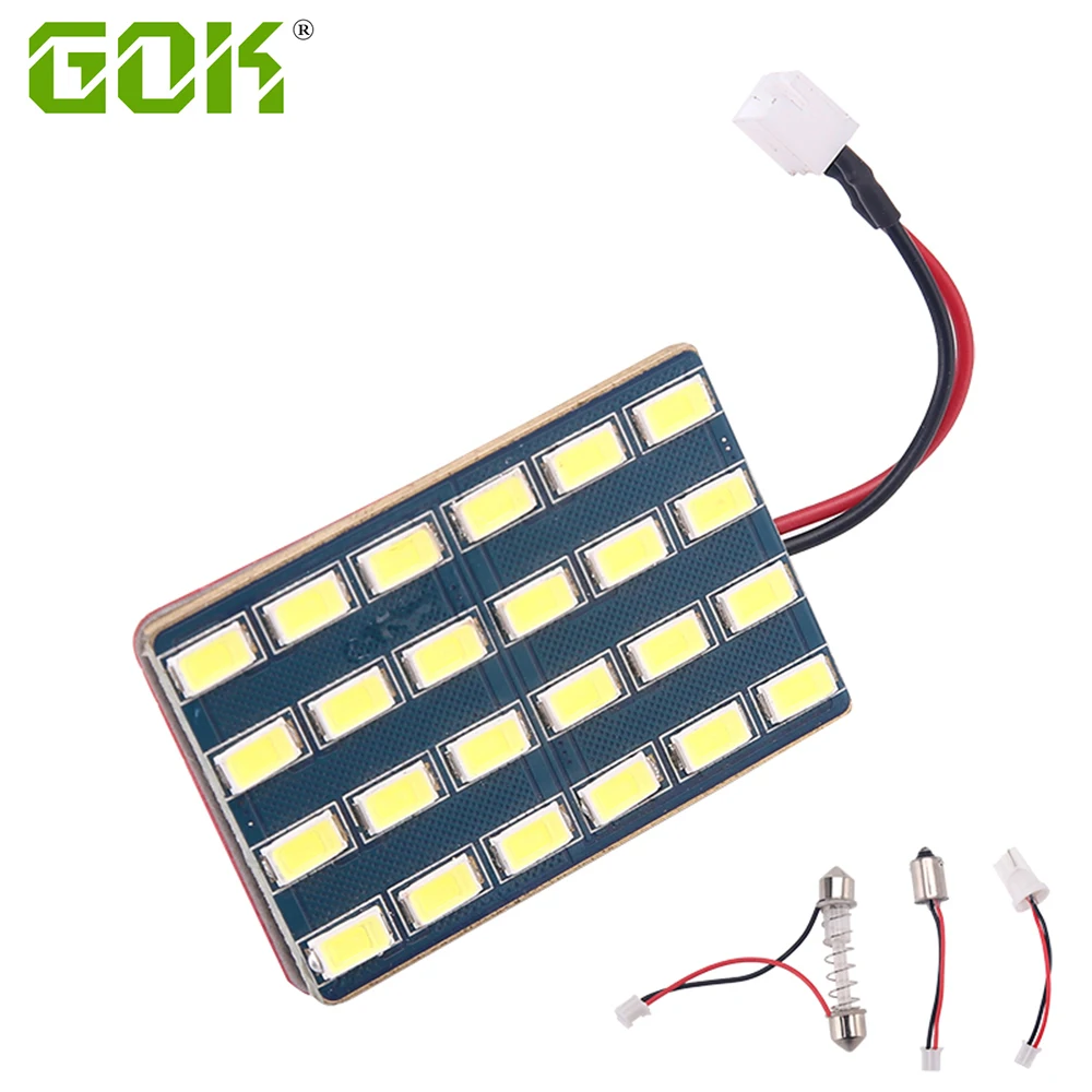 

10-100sets/lot Bright Light Bulbs For Cars T10 W5w 24 Smd 5730 Led Auto Interior Panel Lamp With T10 Ba9s adapter Festoon Base
