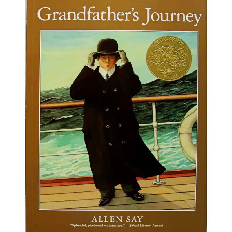 Дед's Journey By Allen Say развивающая английская книга с картинками обучающая Карта
